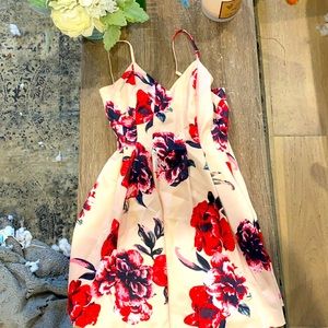 Light pink floral formal dress